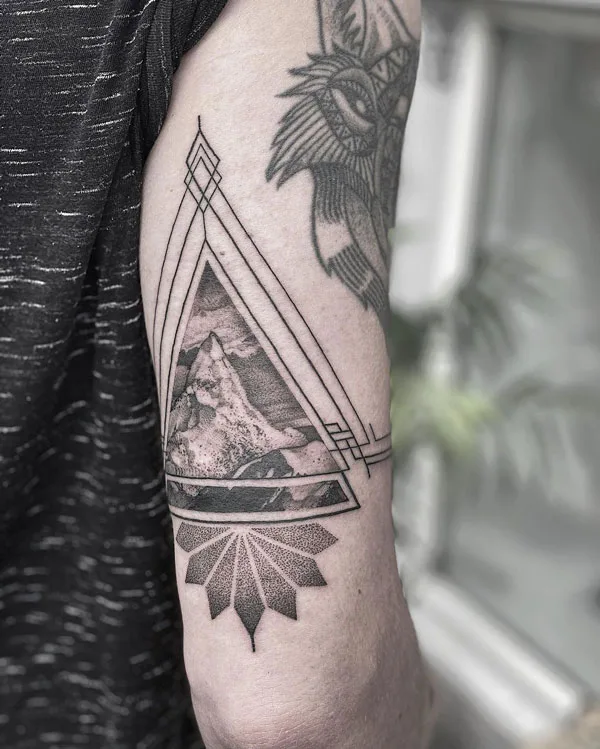 Geometric Mountain Tattoo 5