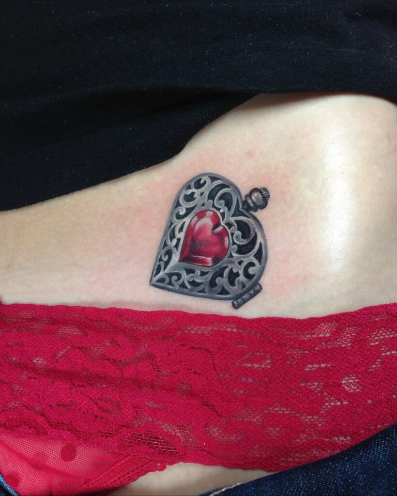 Heart Locket on the Hip for Females, a Symbolic Keepsake of Affection: Locked in Love 