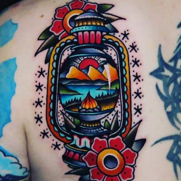 Hurricane Camping Tattoo