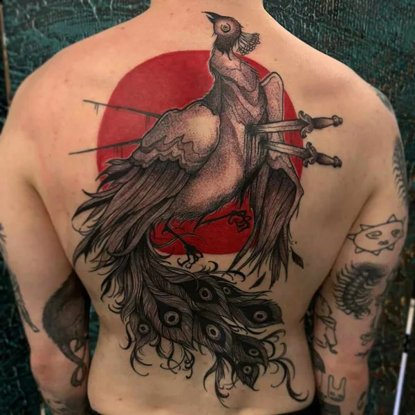 Japanese Peacock Tattoo 1