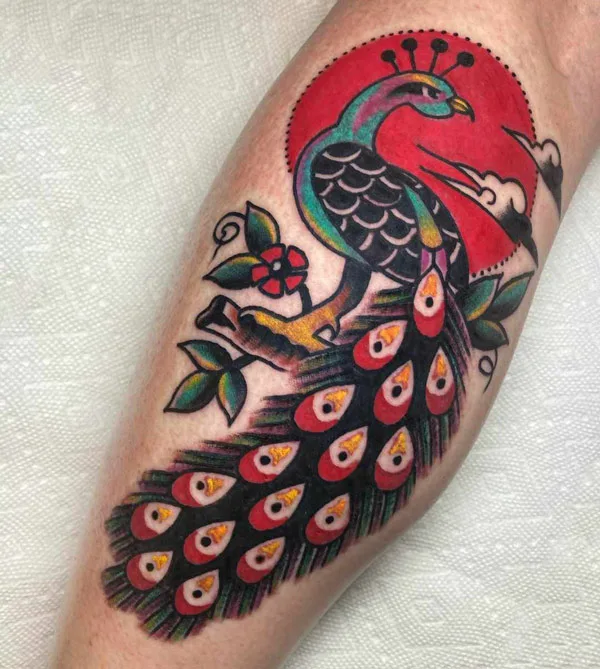 Japanese Peacock Tattoo 2