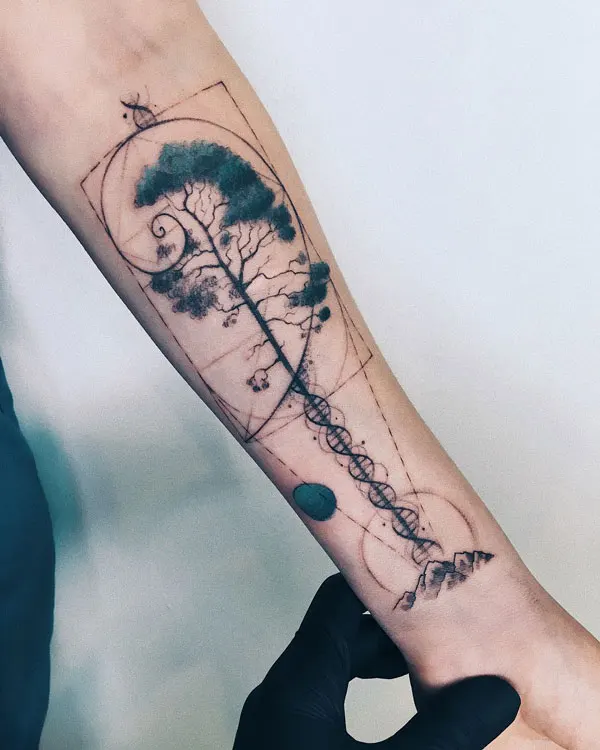 Mountain Forearm Tattoo 2