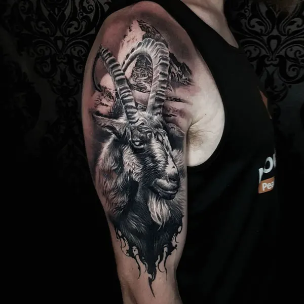 Mountain Goat Tattoo 1