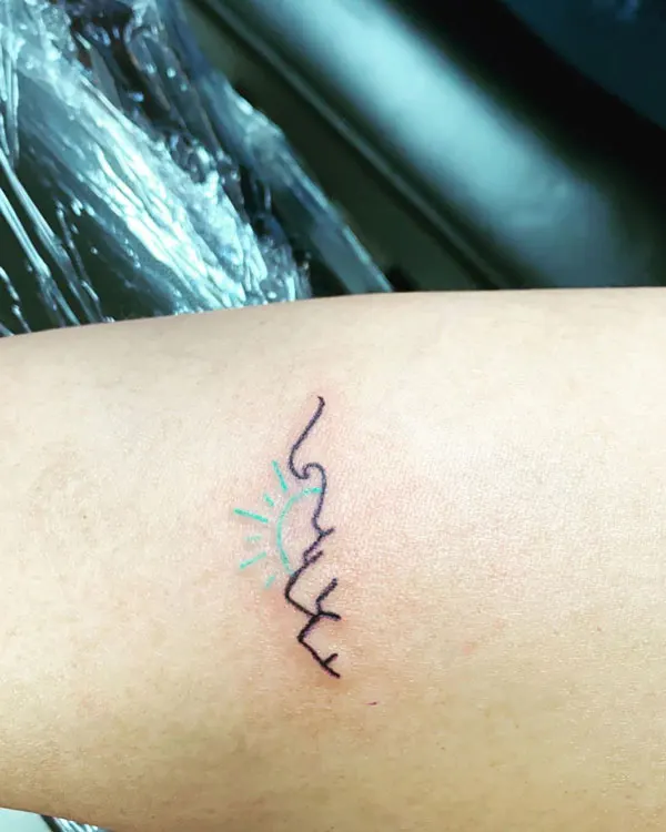 Mountain Outline Tattoo 1