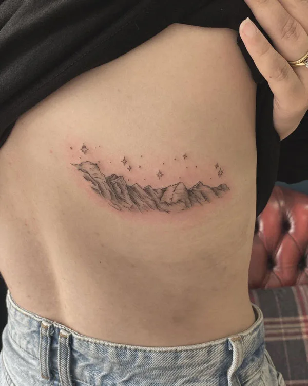 Mountain Range Tattoo 1
