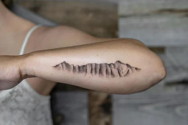 Mountain Range Tattoo 2