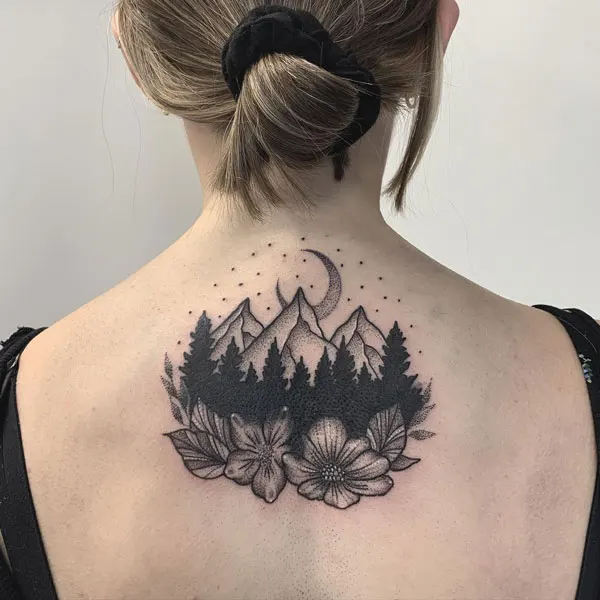 Mountain Scene Tattoo 1