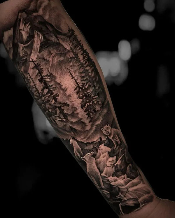 Mountain Sleeve Tattoo 4
