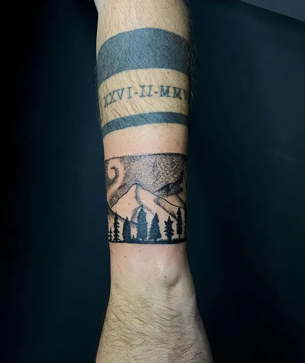Mountain Wrist Tattoo 2