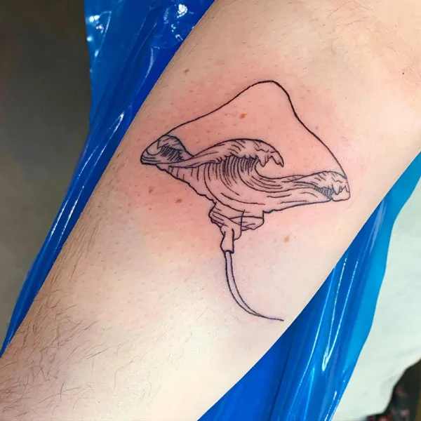 Ocean Wave Tattoo 2