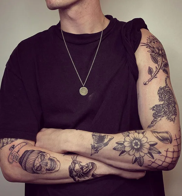 Old School Patchwork Tattoo 2