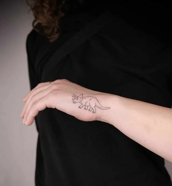 Outline Dinosaur Tattoo 1