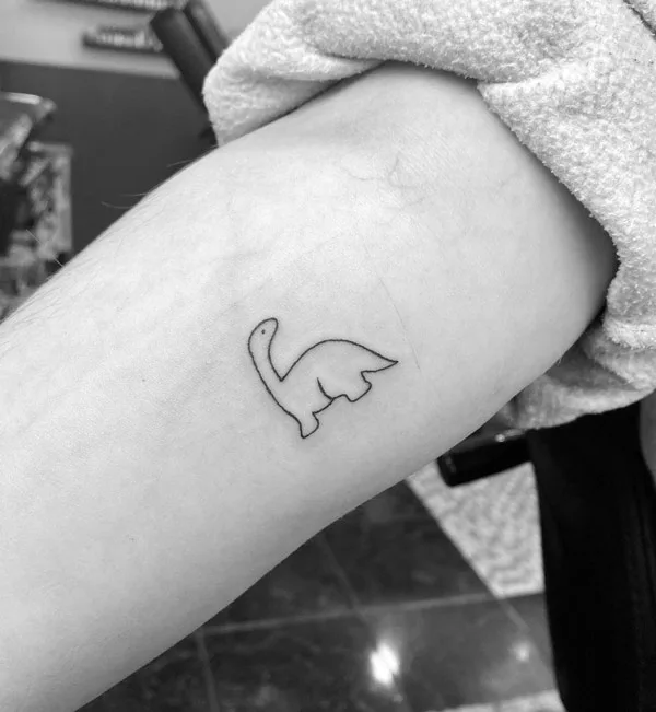 Outline Dinosaur Tattoo 2