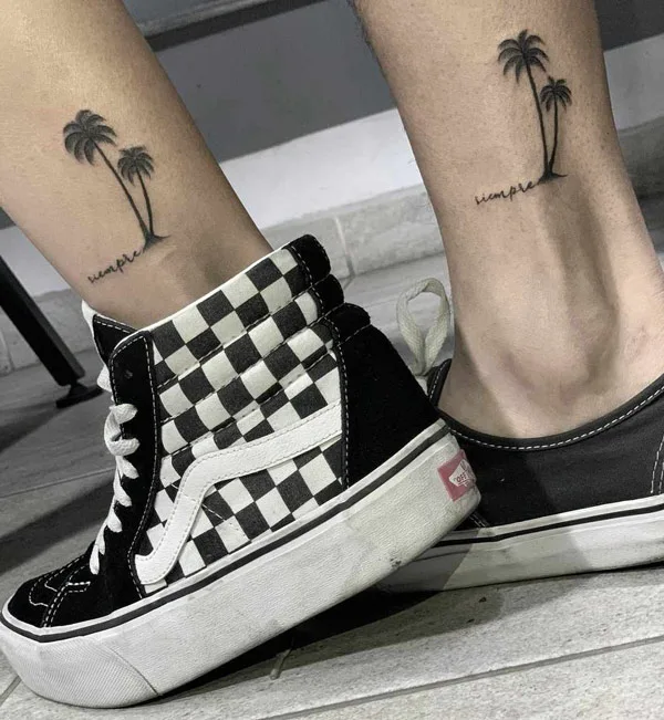 Palm Tree Sibling Tattoo 2