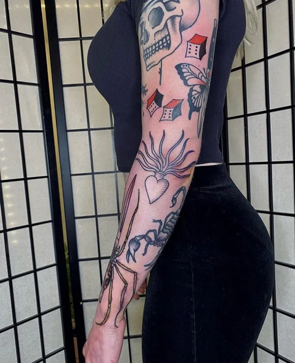 Patchwork Sleeve Tattoo 1