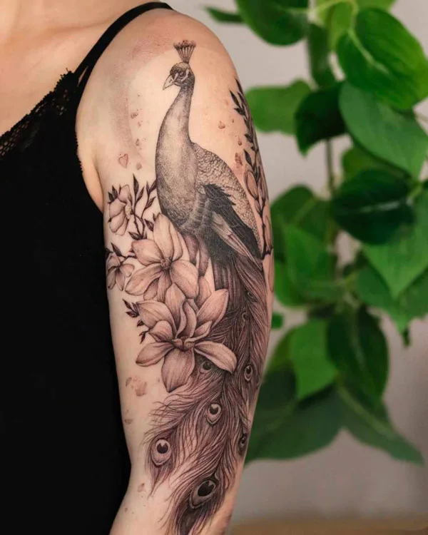 Peacock Arm Tattoo