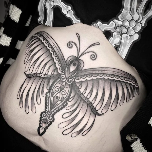 Plus Size Stomach Tattoo 1