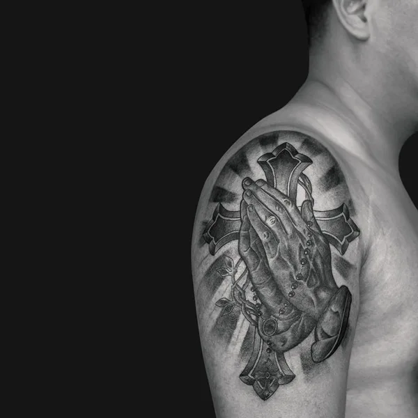 Rosary Tattoo On Arm 2