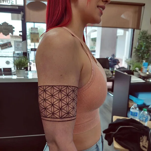 Sacred Geometry Armband Tattoo