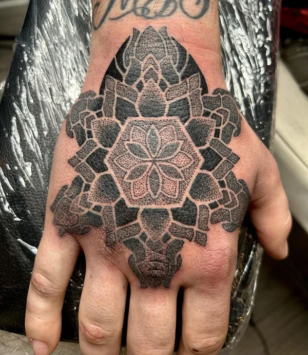Sacred Geometry Hand Tattoo 2