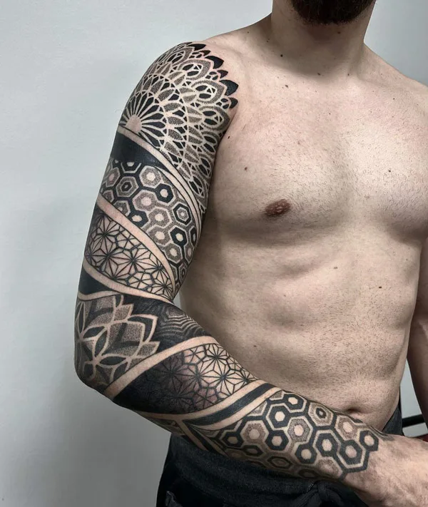 Sacred Geometry Sleeve Tattoo 2