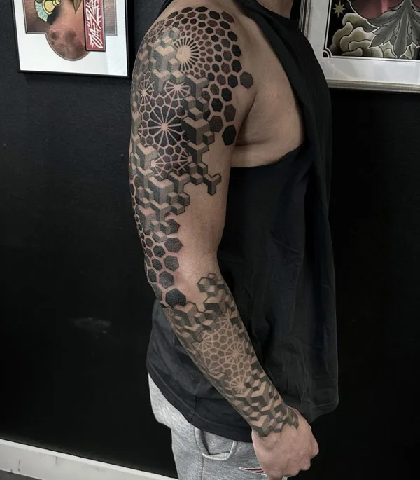 Sacred Geometry Sleeve Tattoo 3