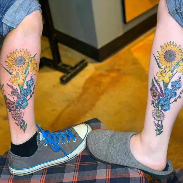 Sibling Floral Tattoo 1