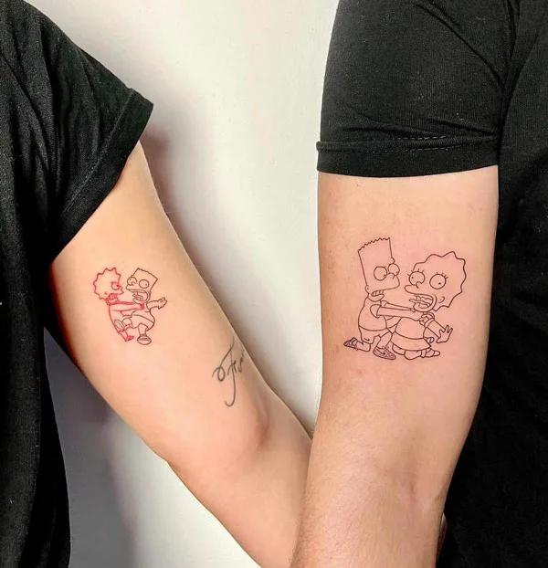 Siblings Simpsons Tattoo 2