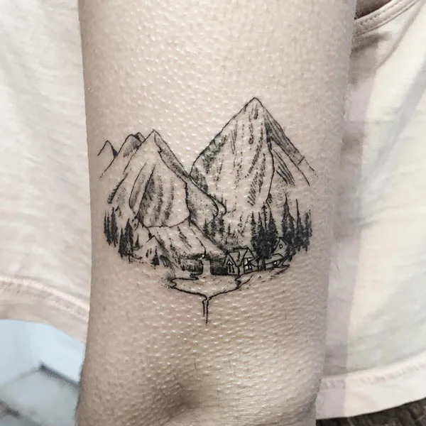 Simple Mountain Tattoo 2