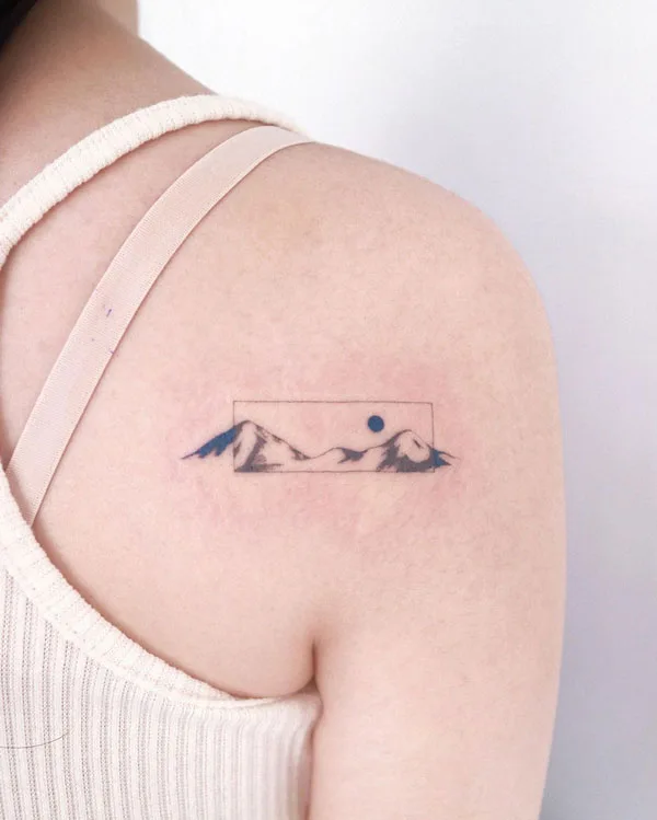 Simple Mountain Tattoo 3