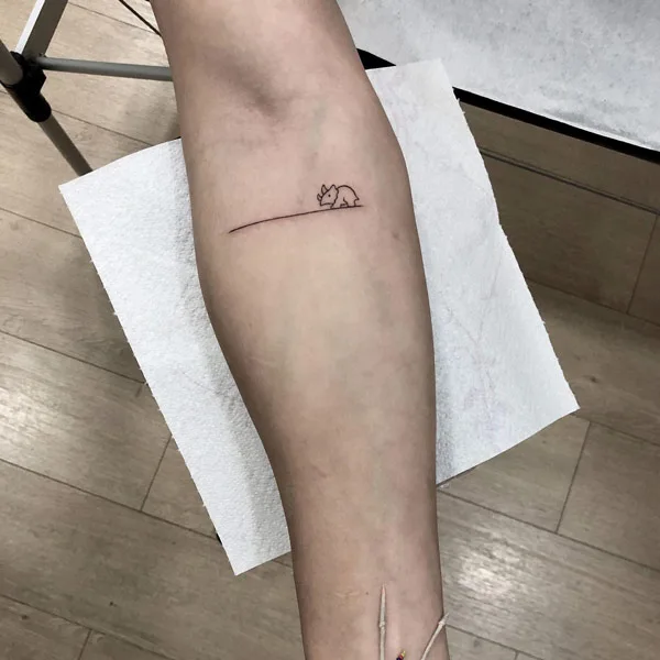 Tiny Dinosaur Tattoo 2