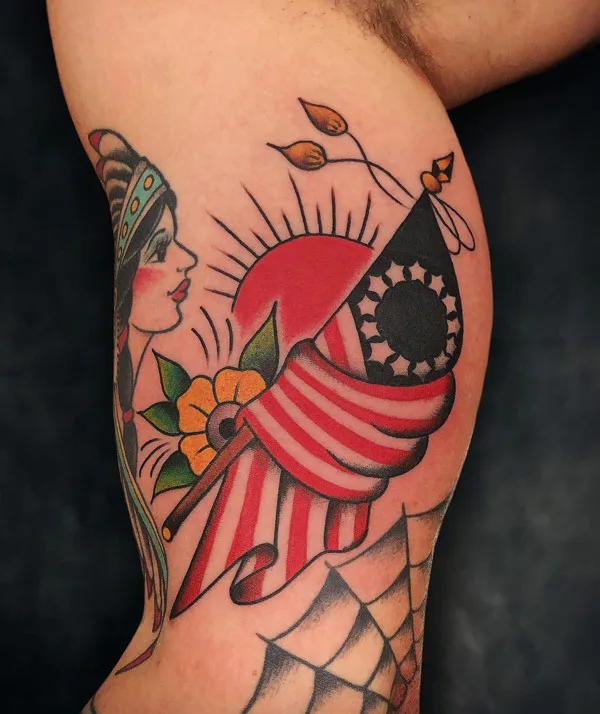Traditional Patriotic Tattoo 1