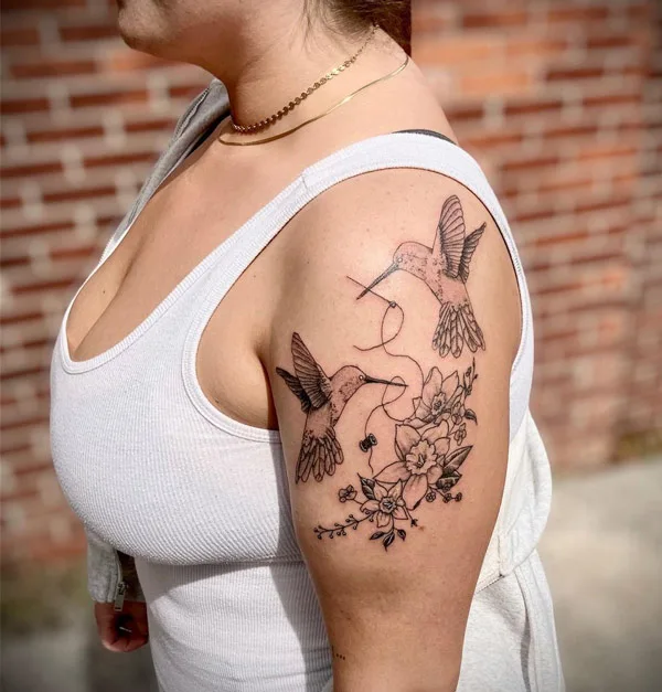 Two Hummingbird Tattoo 1