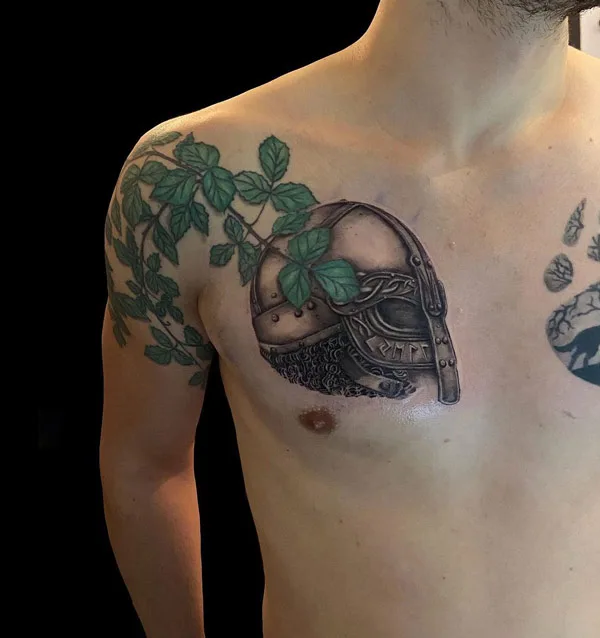 Viking Helmet Tattoo 2