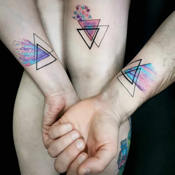 Watercolor Sibling Tattoo 1