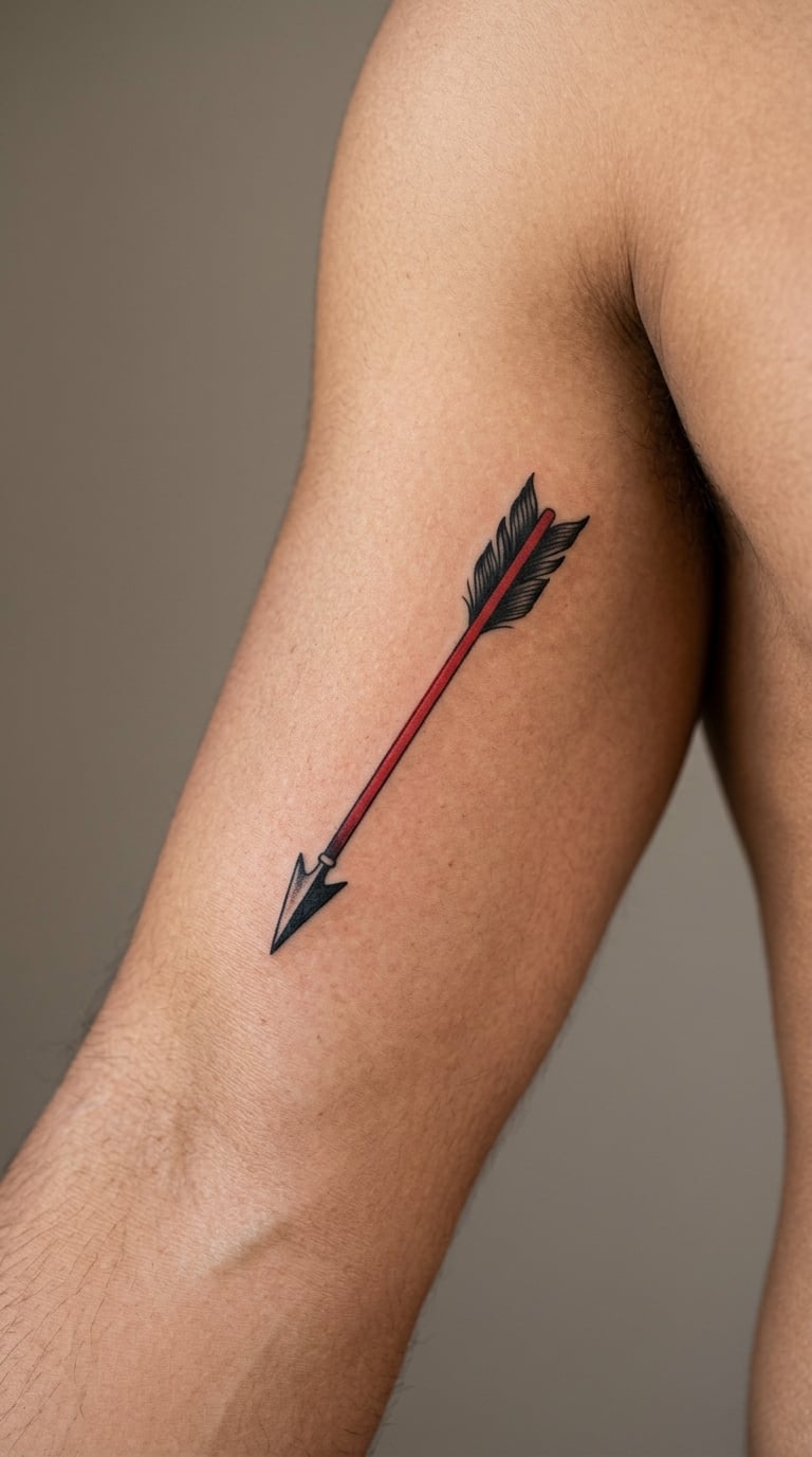 Red Arrow with Black Fletching