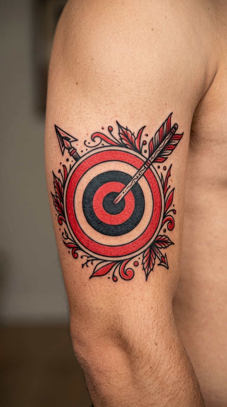 Traditional Target with Arrow