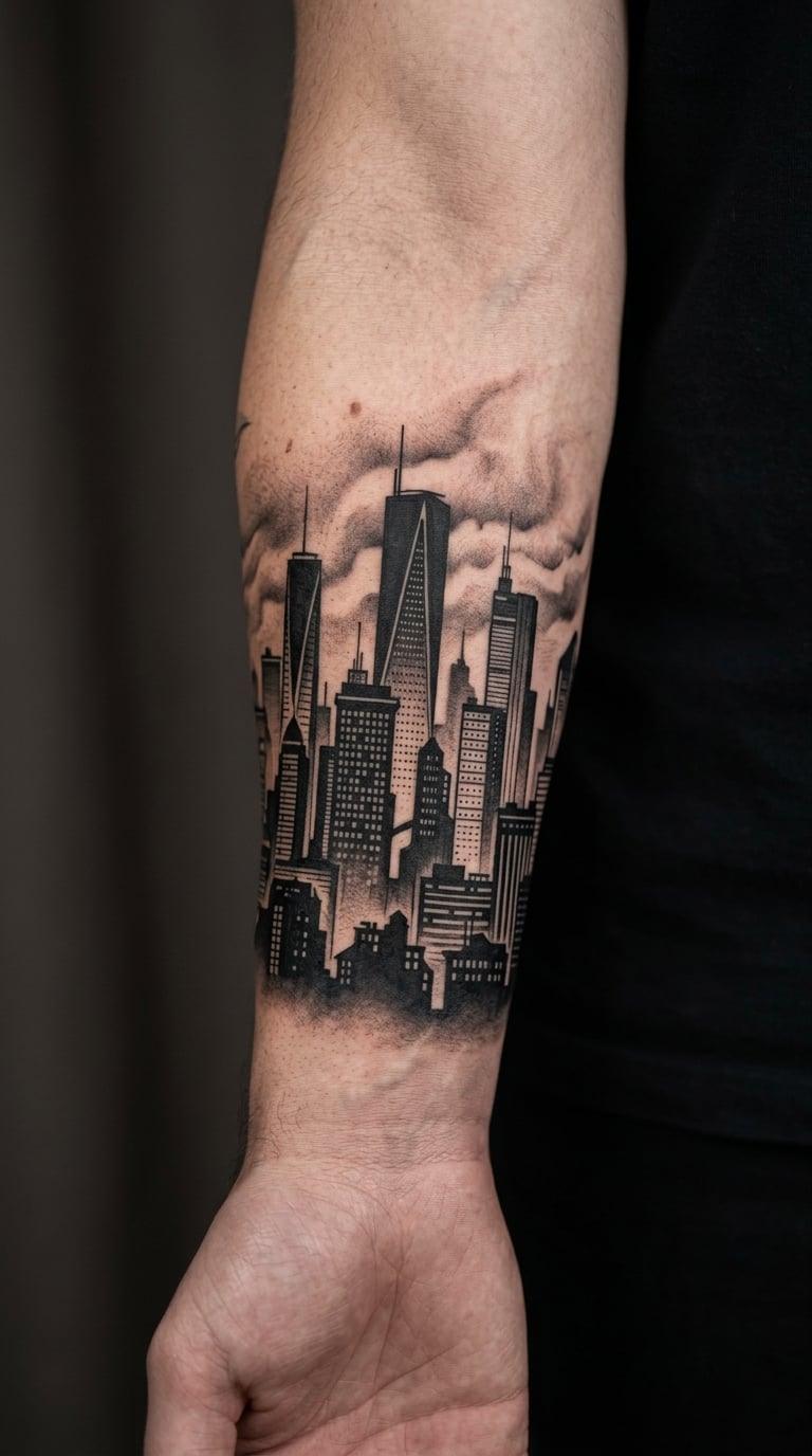 Blackout Cityscape Sleeve