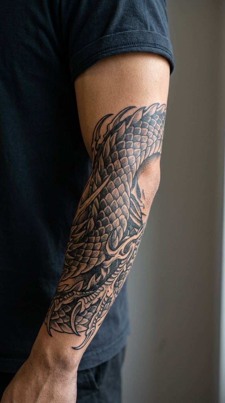 Blackout Dragon Scale Sleeve