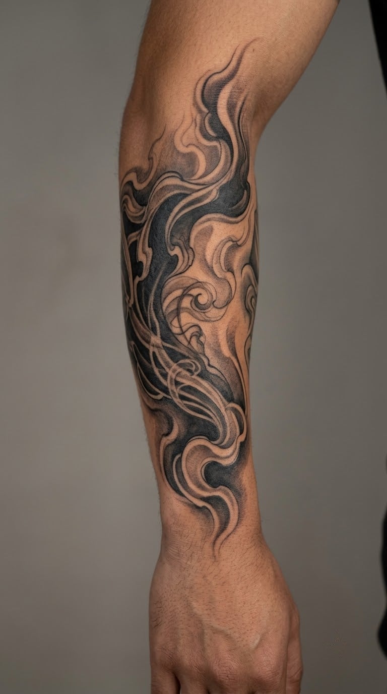 Abstract Smoke Blackout Sleeve