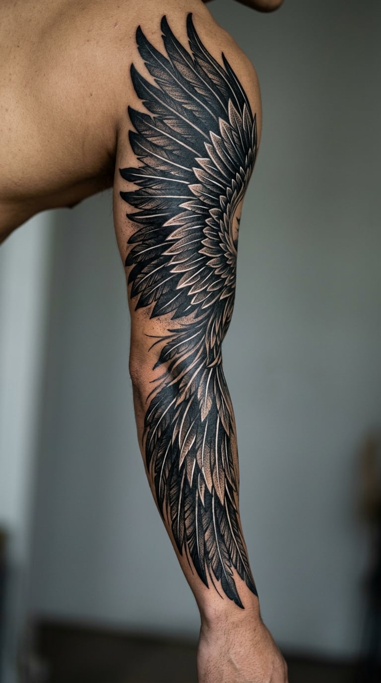 Blackout Phoenix Wing Sleeve