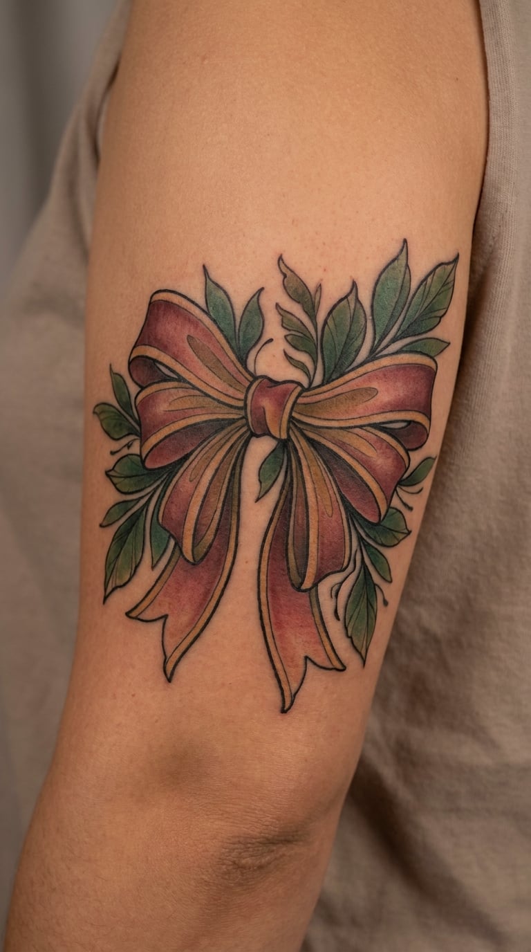 Vintage Banner Bow on the Upper Arm