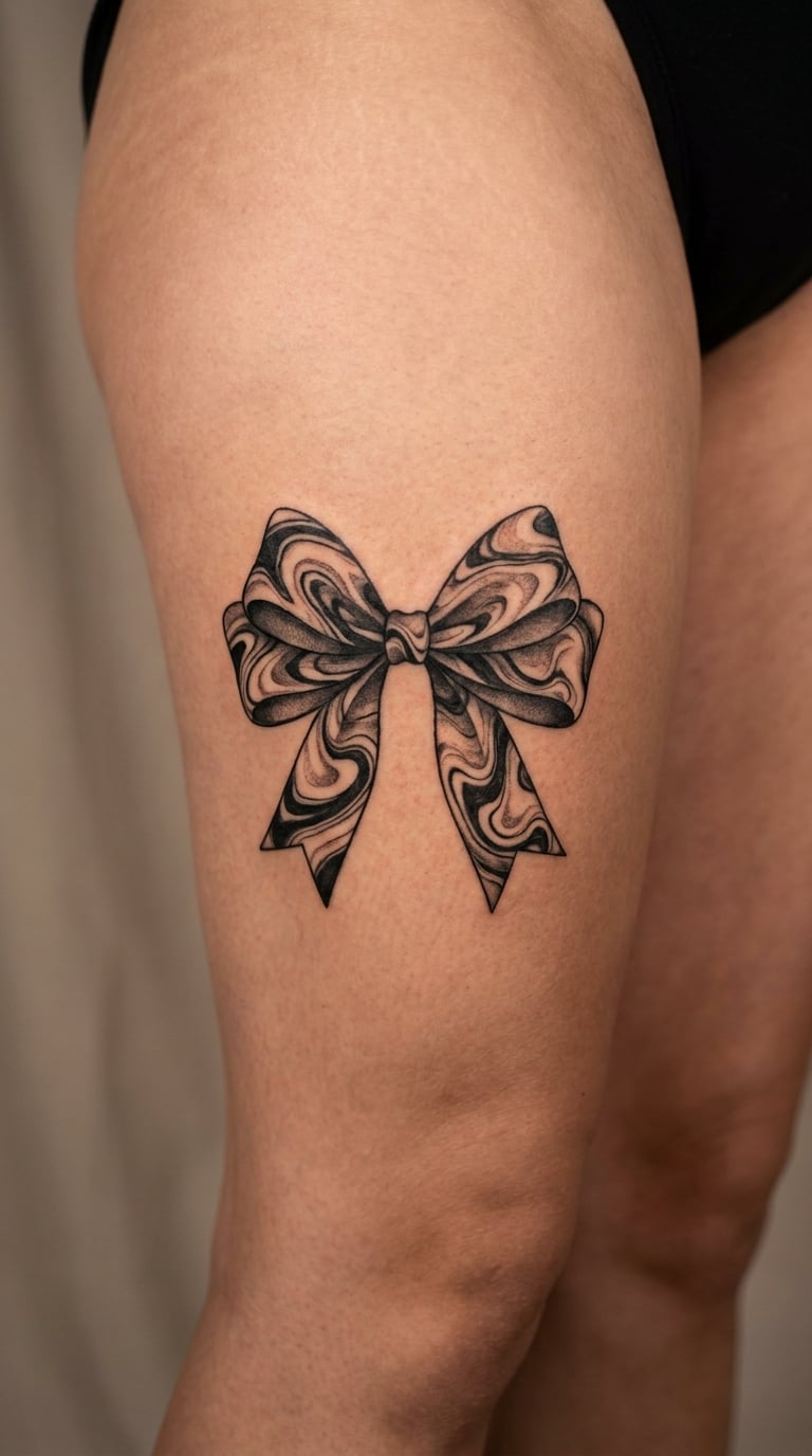 Marbled Bow on the Thigh