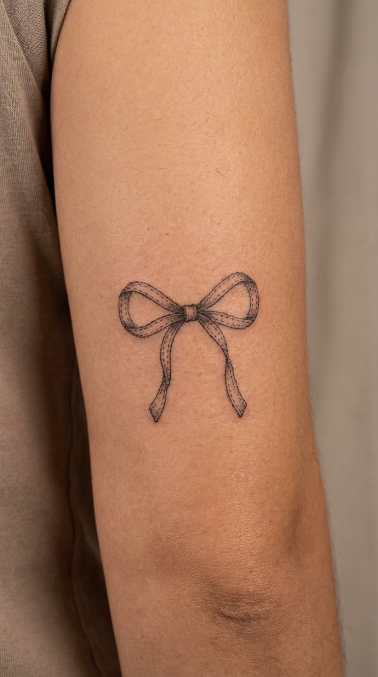 Embroidered Bow on the Biceps