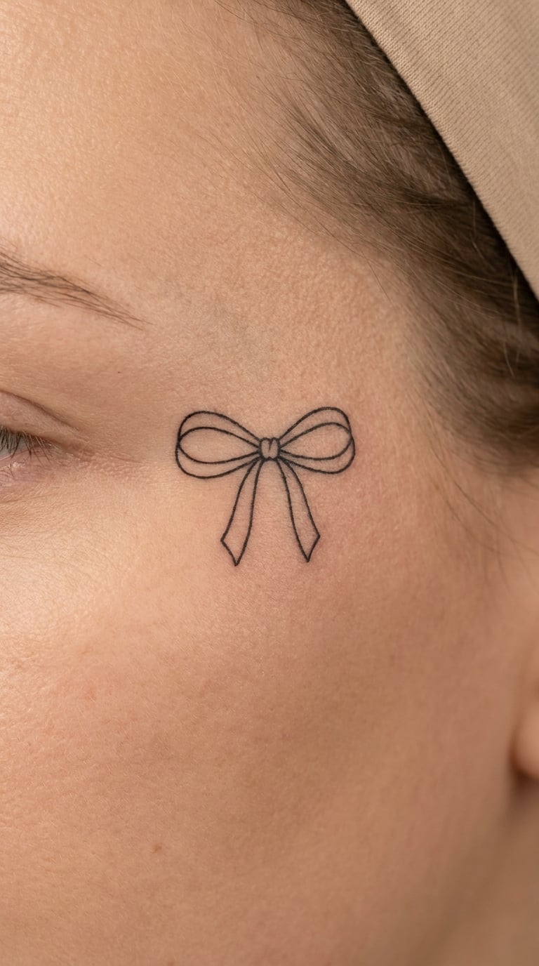 Minimal Line Bow Beside the Eye