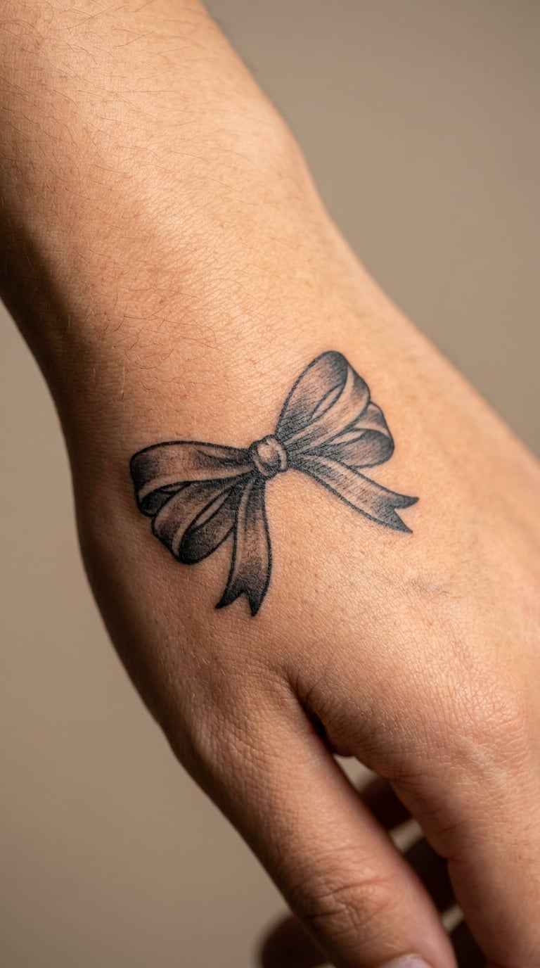 Layered Ribbon Bow on the Back of the Hand