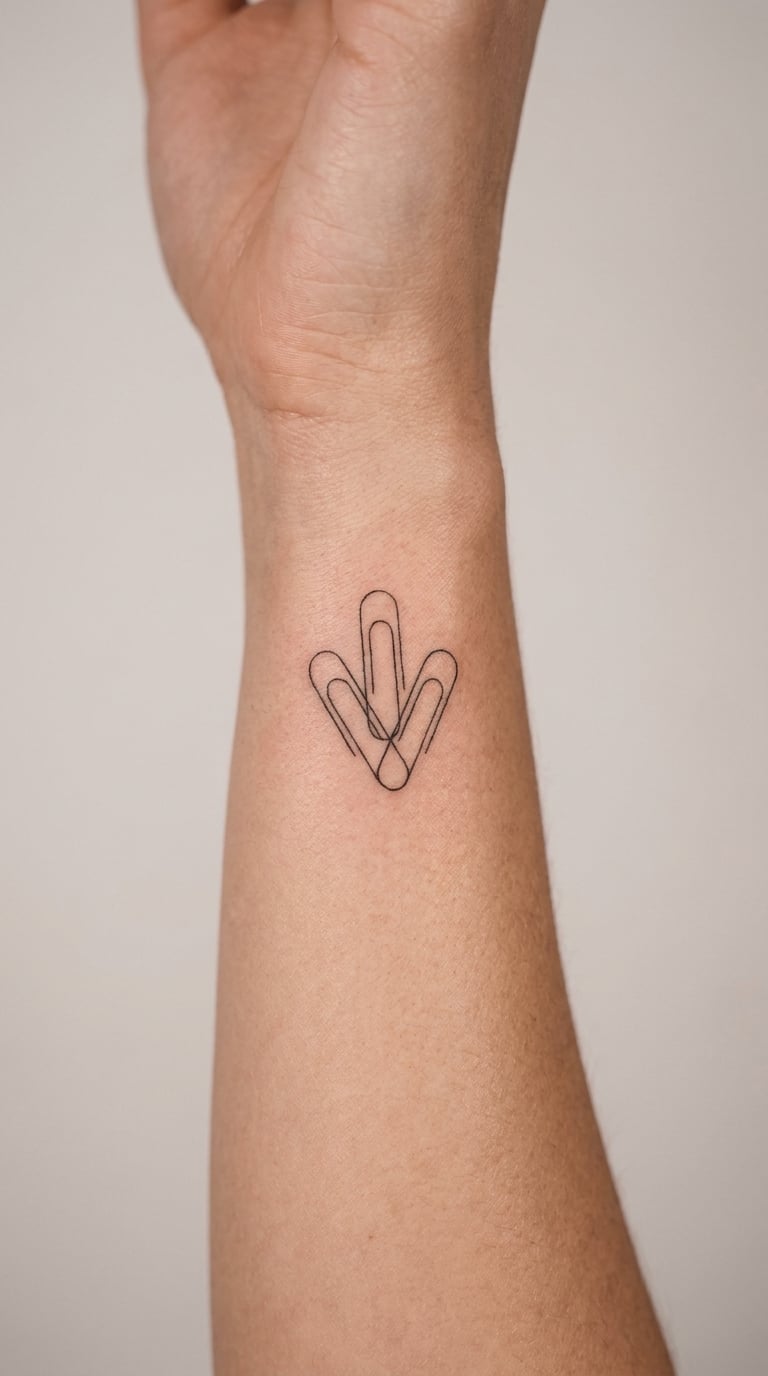 Fine-Line Paperclip Chain at the Wrist