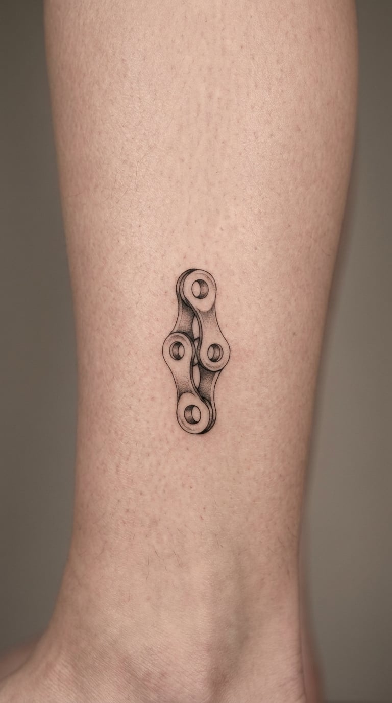 Bicycle-Chain Link on the Calf