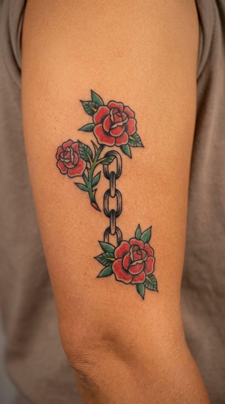 Traditional Rose Chain on the Arm