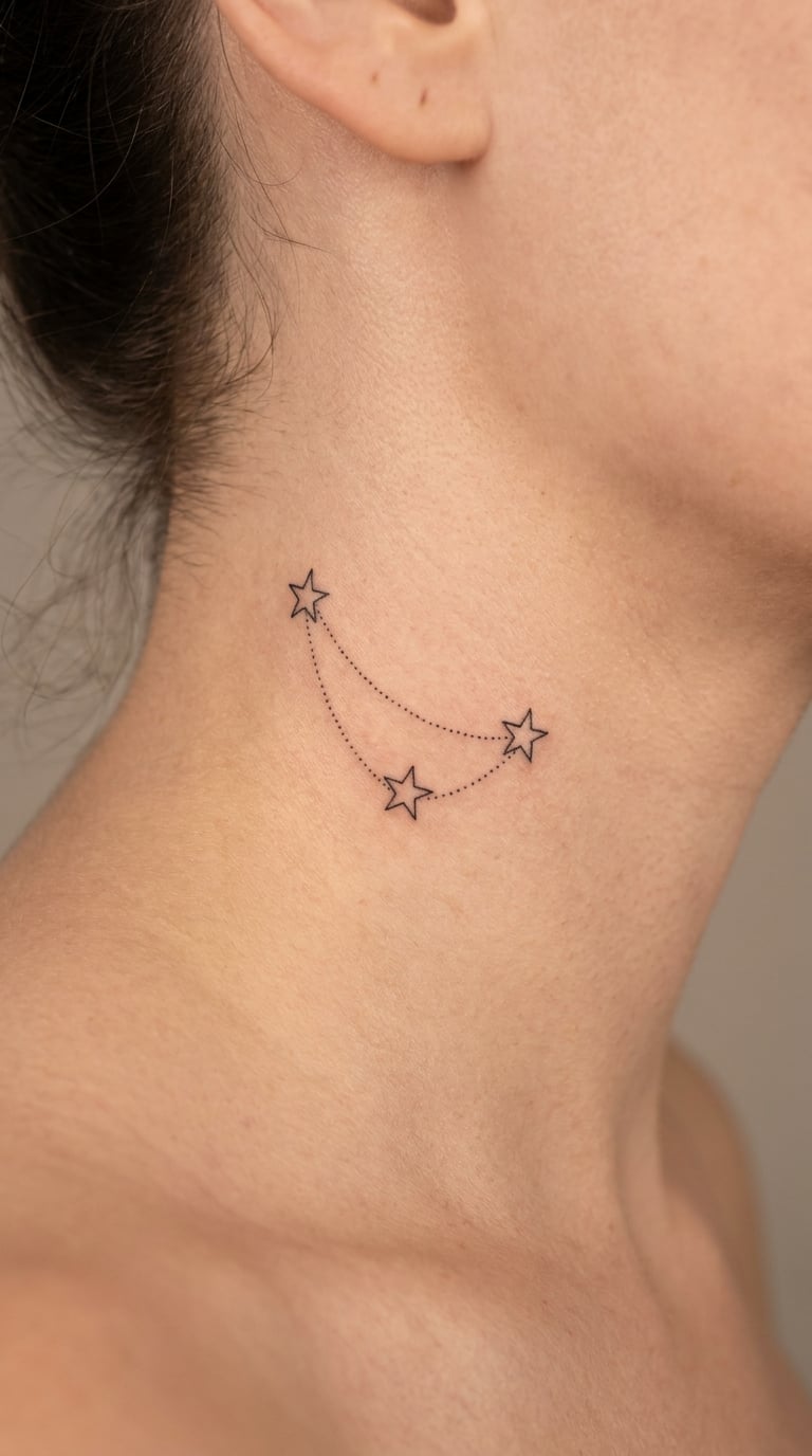 Stars Connected by a Fine Chain on the Neck